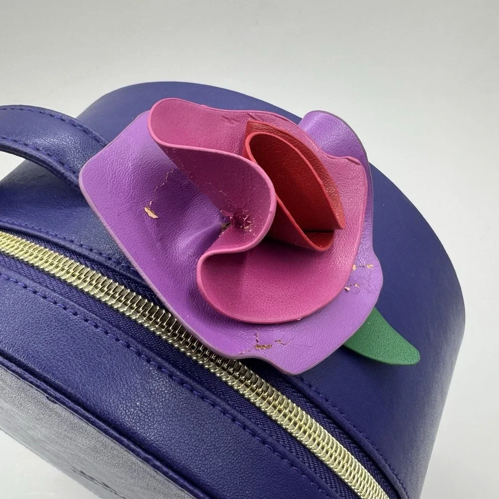 Marc Jacobs Lola Purple Vanity Hat Box Perfume Case Bag 3D Flower 8.5